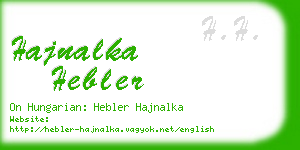 hajnalka hebler business card